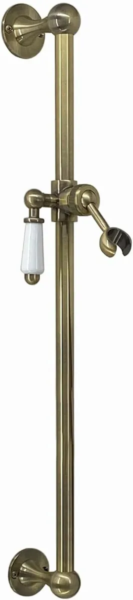 S27 Shower Slide Rail Riser Brass Head Holder - Image 1