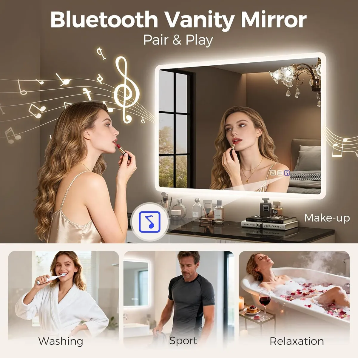 1000x700MM Bluetooth - Image 3