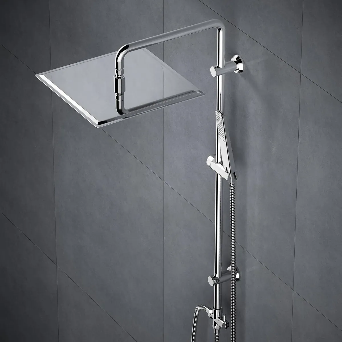 Shower Riser Rail with Height Adjustable 304 Sus - Image 1