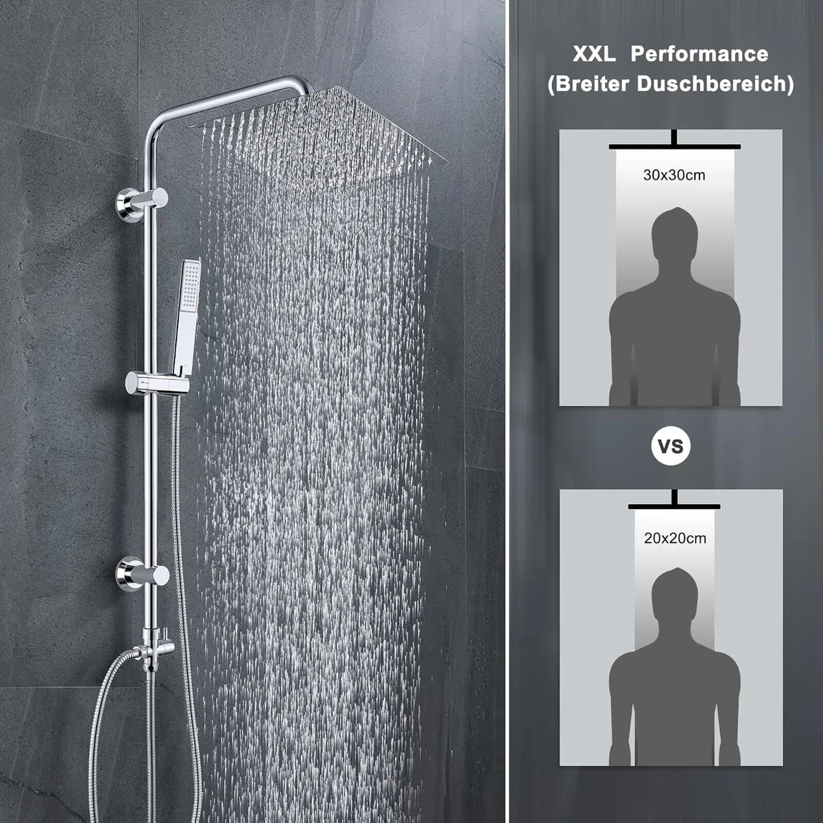 Shower Riser Rail with Height Adjustable 304 Sus - Image 3
