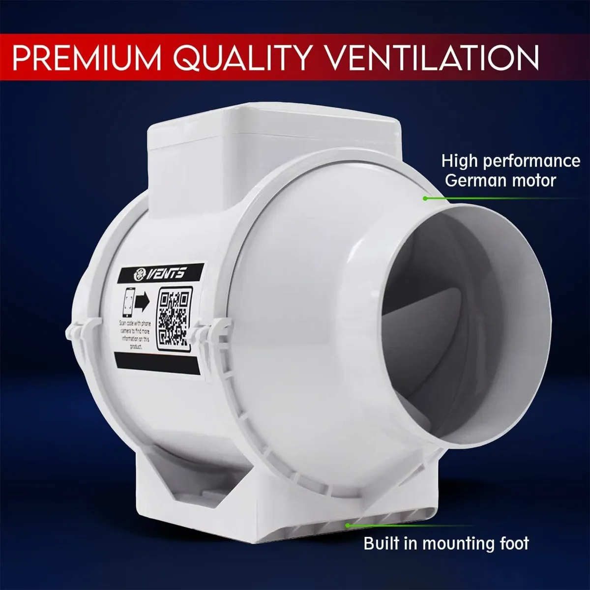 100MM Inline Bathroom Extractor Fan Kit with Timer - Image 2
