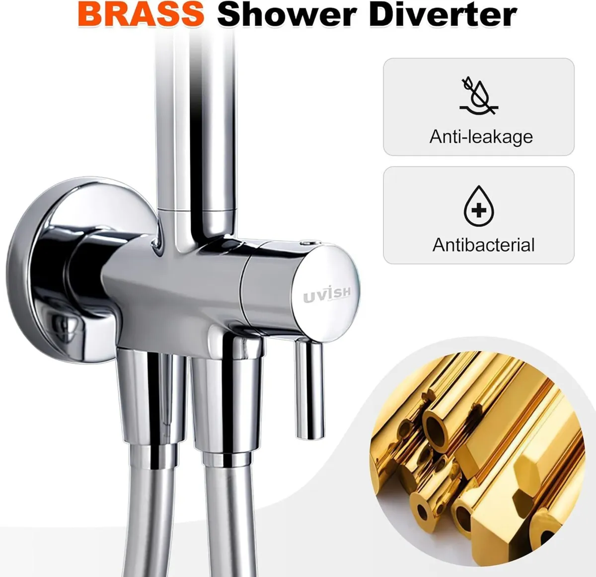 Shower Riser Rail Kit Stainless Steel 9” 23 - Image 4