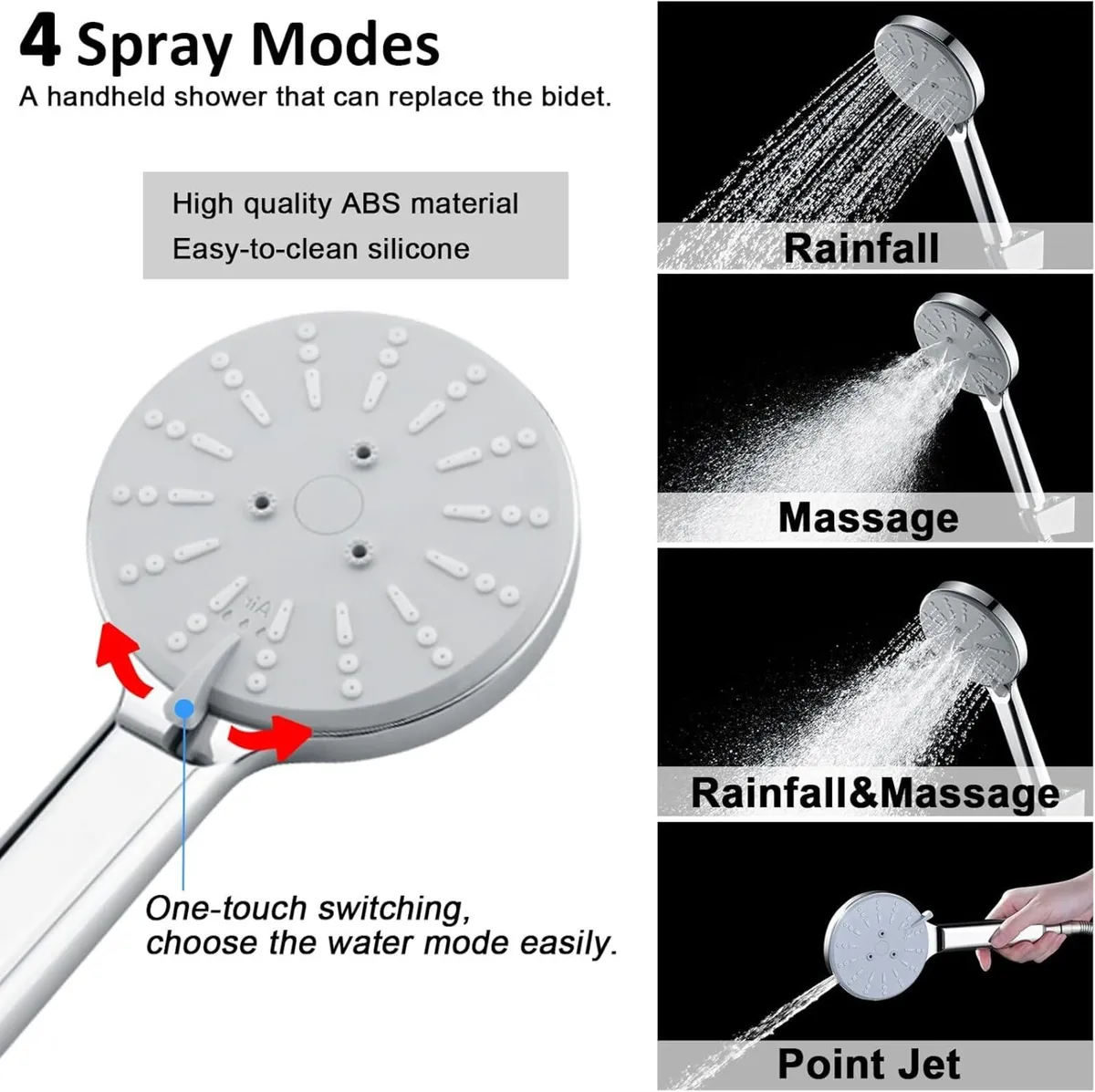 Shower Riser Rail Kit Stainless Steel 9” 23 - Image 3