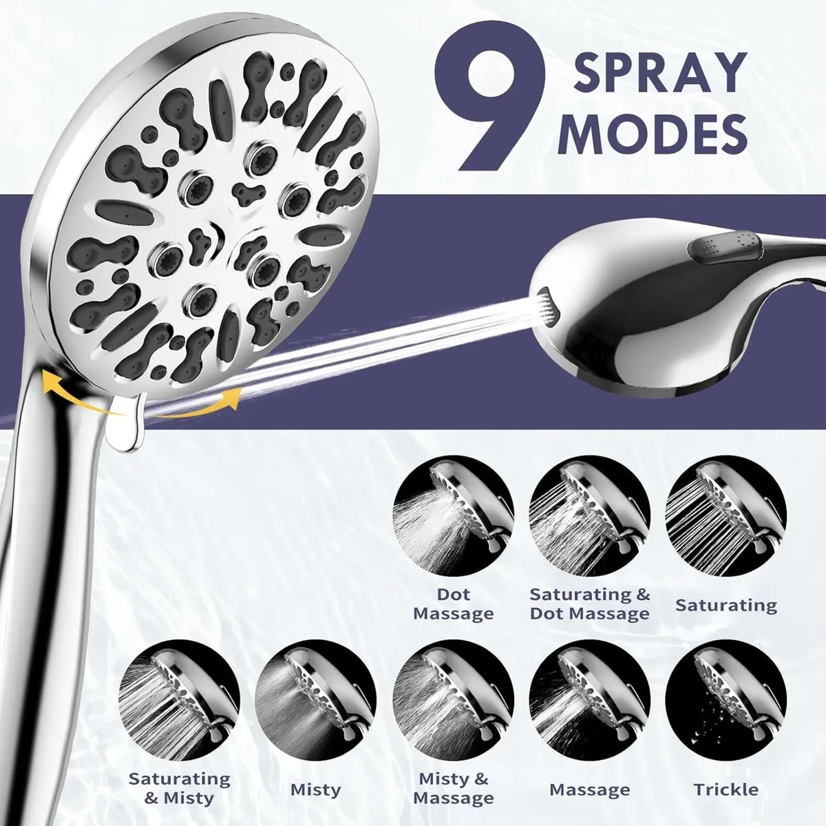 Modern Dual Shower Head with Handheld Spray 7.5 - Image 4