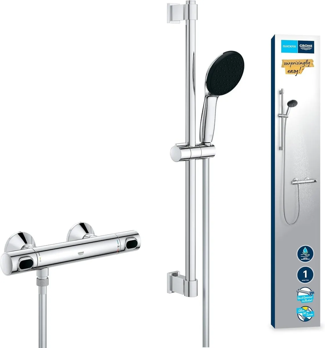 Precision Flow Exposed Thermostatic Shower Set - Image 1