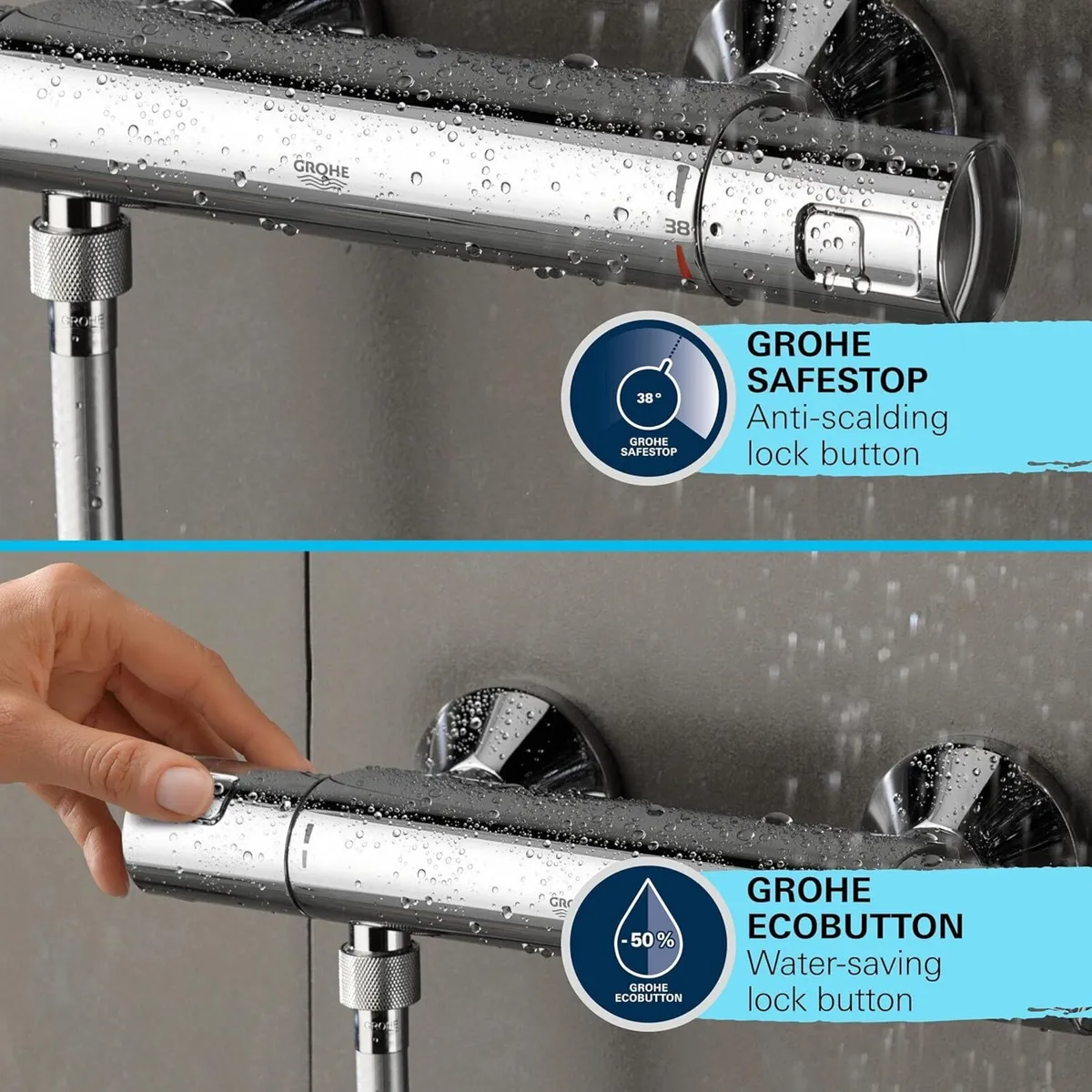 Precision Start Exposed Thermostat Shower Set - Image 4