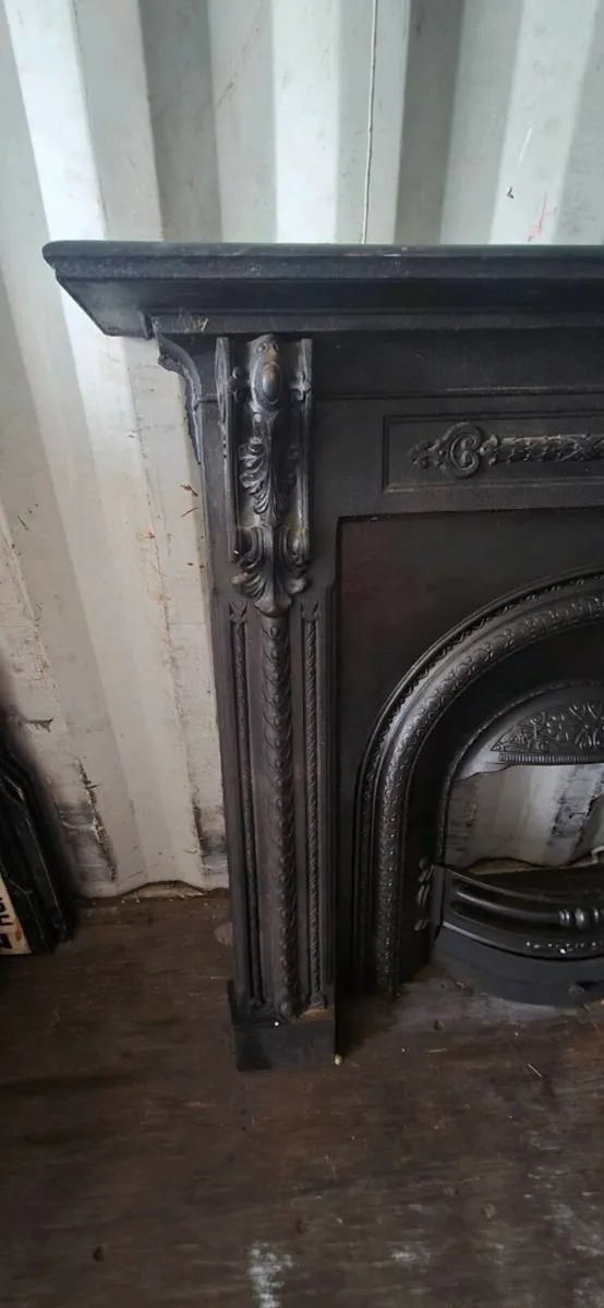 Old  original  cast iron fireplace - Image 2