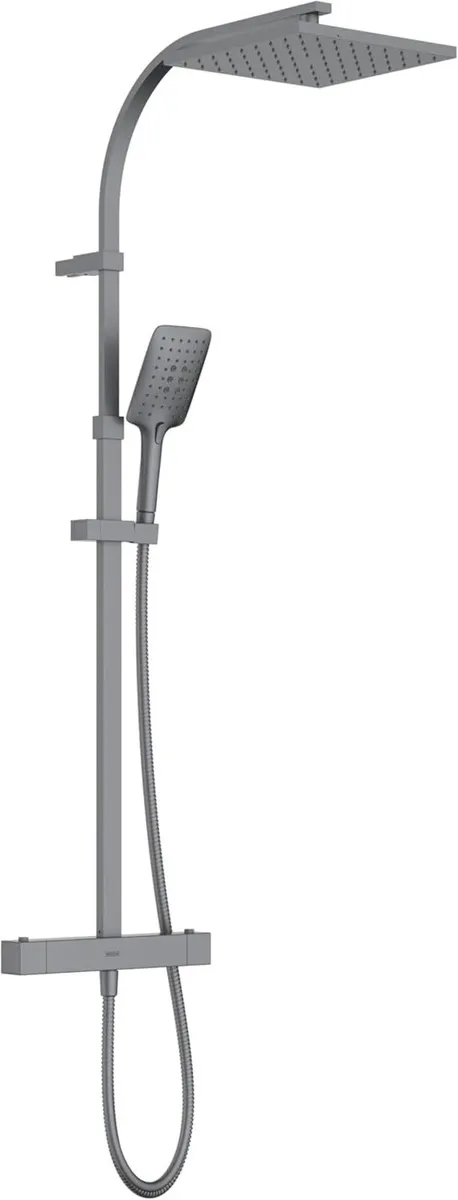 Quadrato Thermostatic Diverter Square Bar Mixer - Image 1