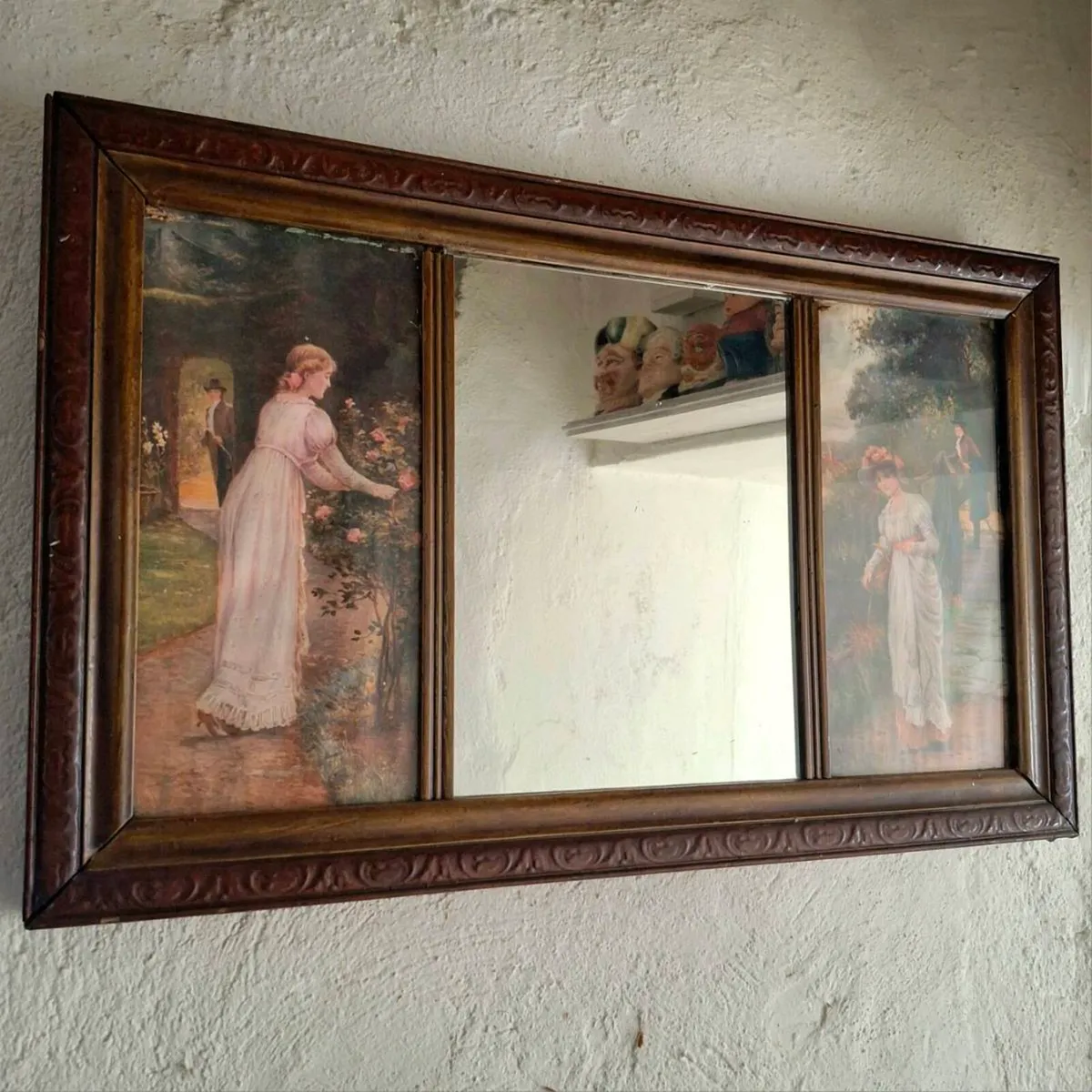 Early 20th Century Triptych Mirror - Image 1