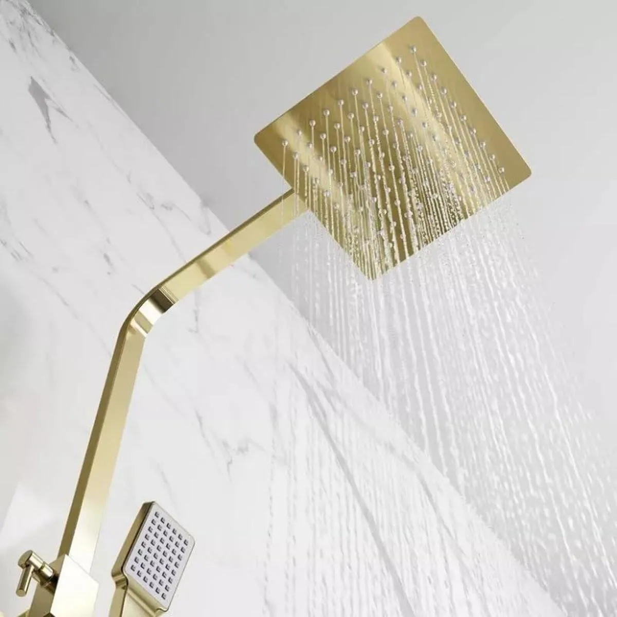 Lunar Brushed Brass Thermostatic Shower - Image 4