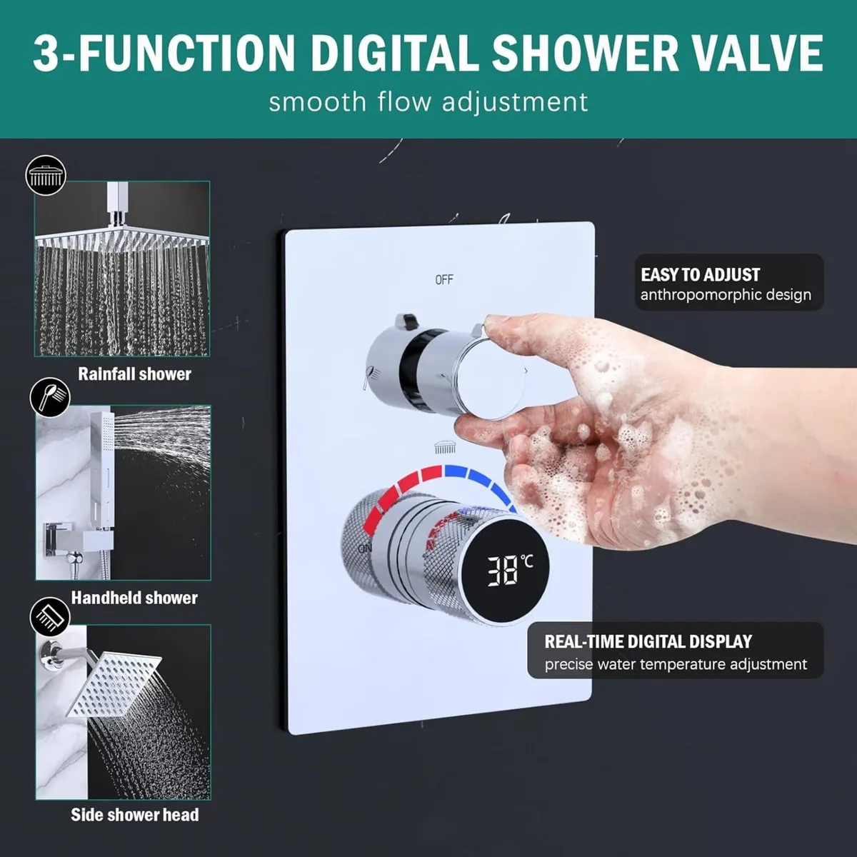 Mixer Shower System with Digital Display - Image 2