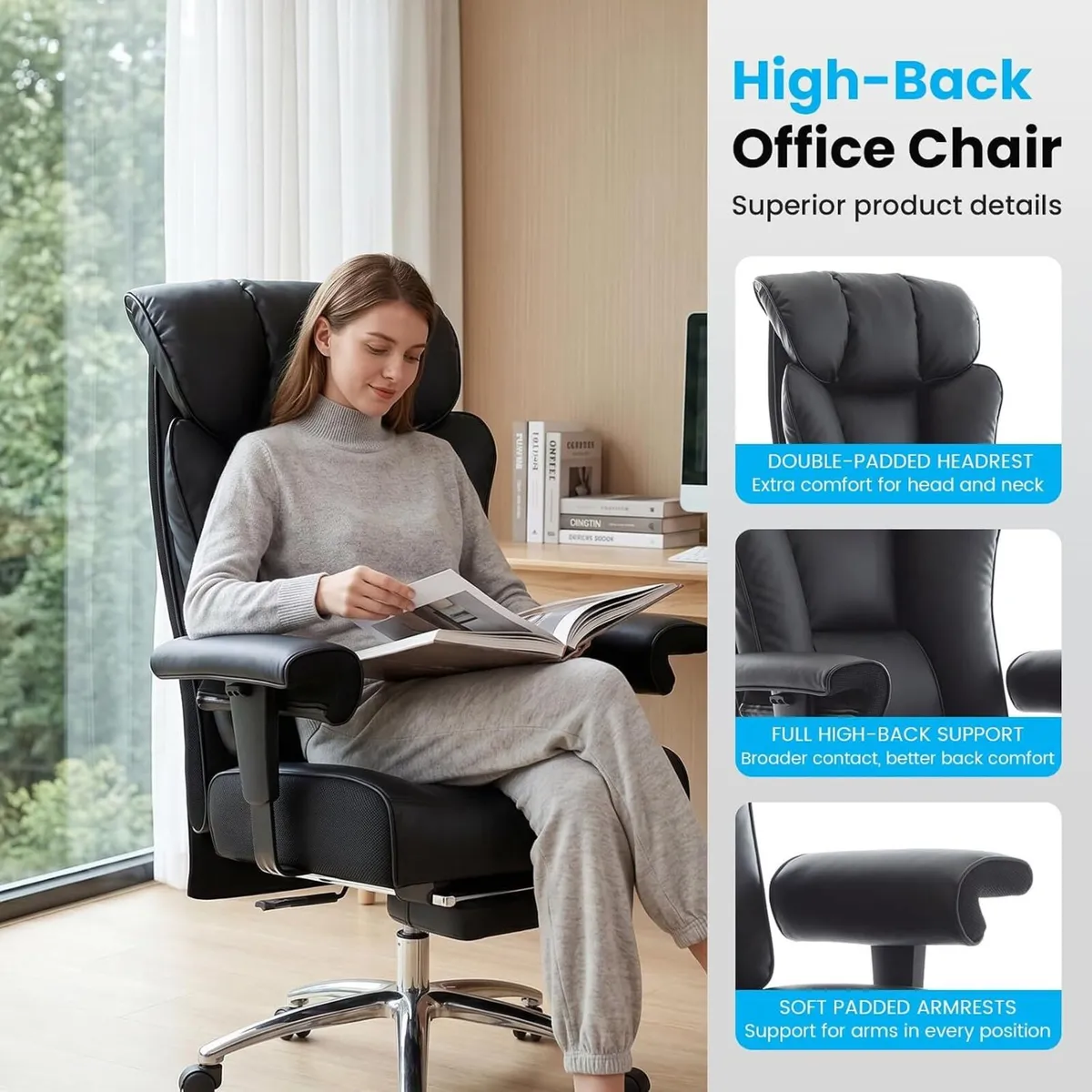 Desk Office Chair Big and Tall Ergonomic Executive - Image 3