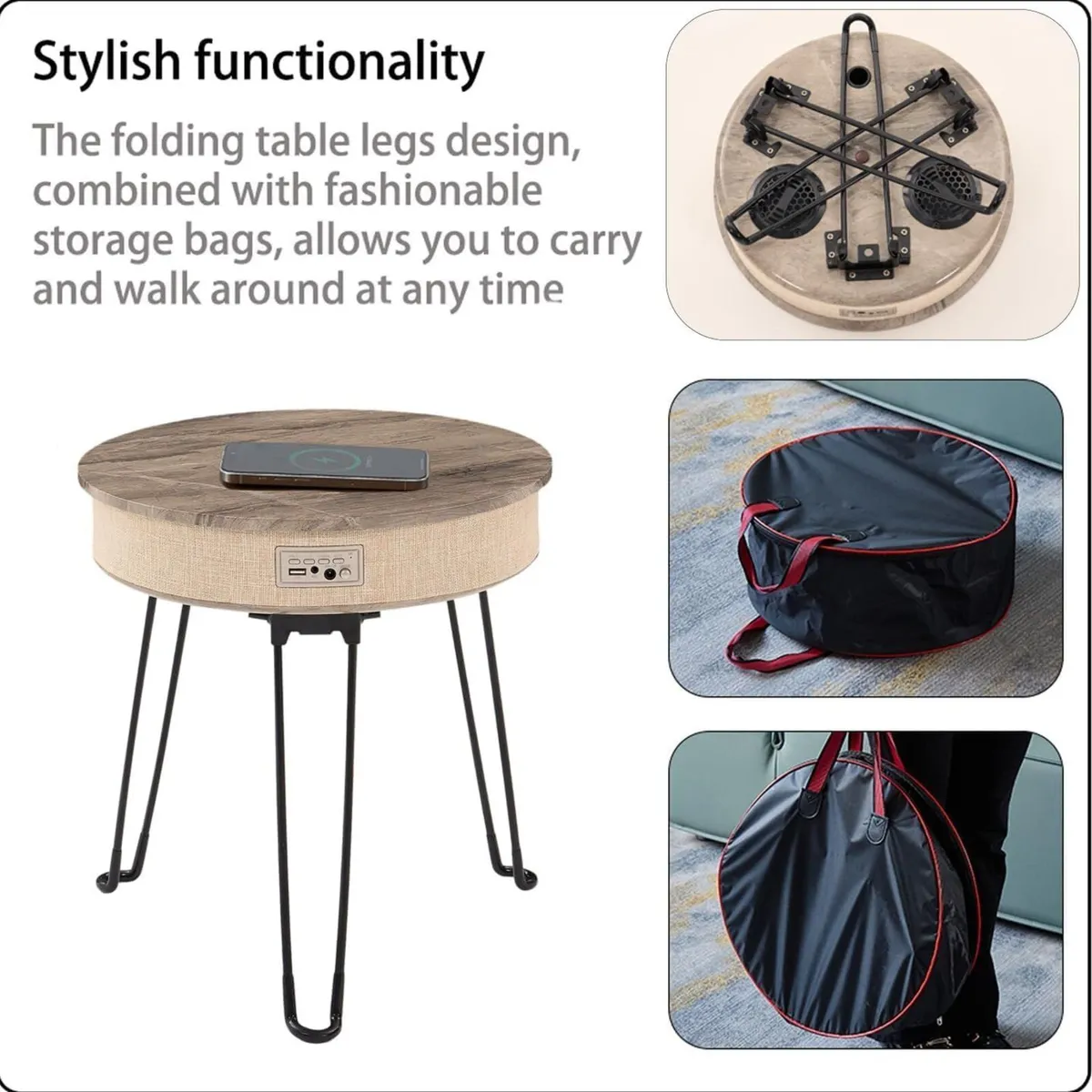 Foldable Multi-Function Coffee Music Table 10W - Image 3