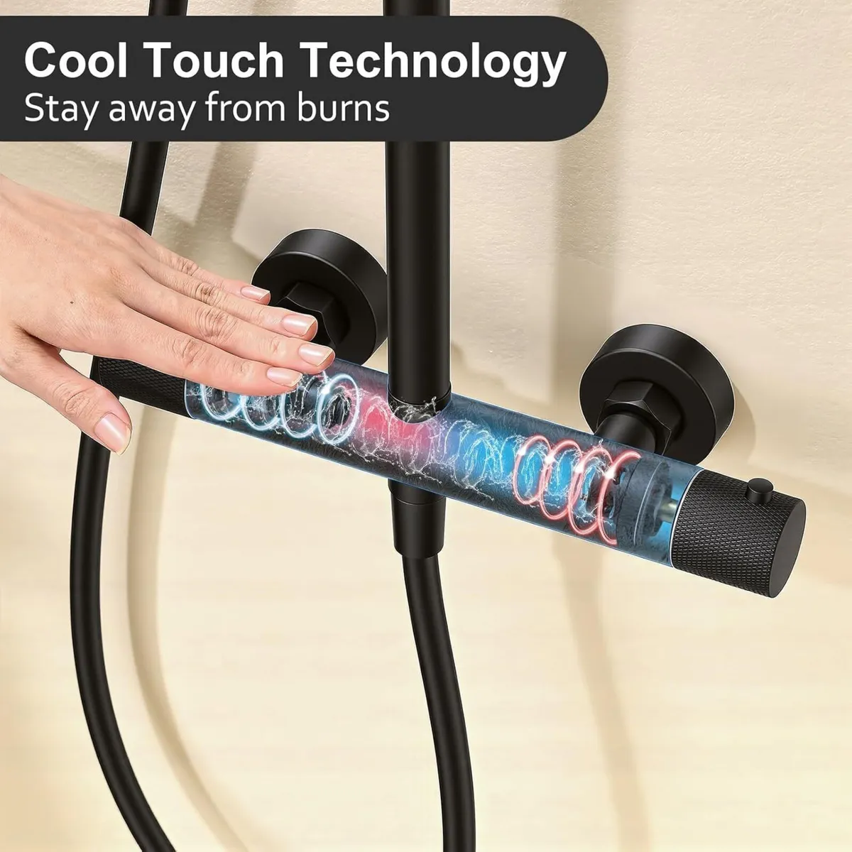 Shower System Complete Set with Thermostat 25CM - Image 4