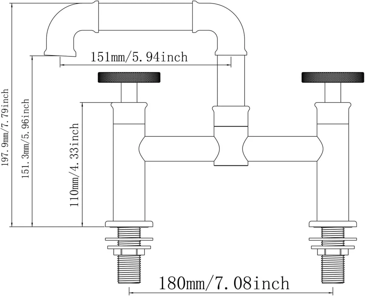 Kitchen Bridge Bath Tap Bathroom Bathtub Mixer - Image 3