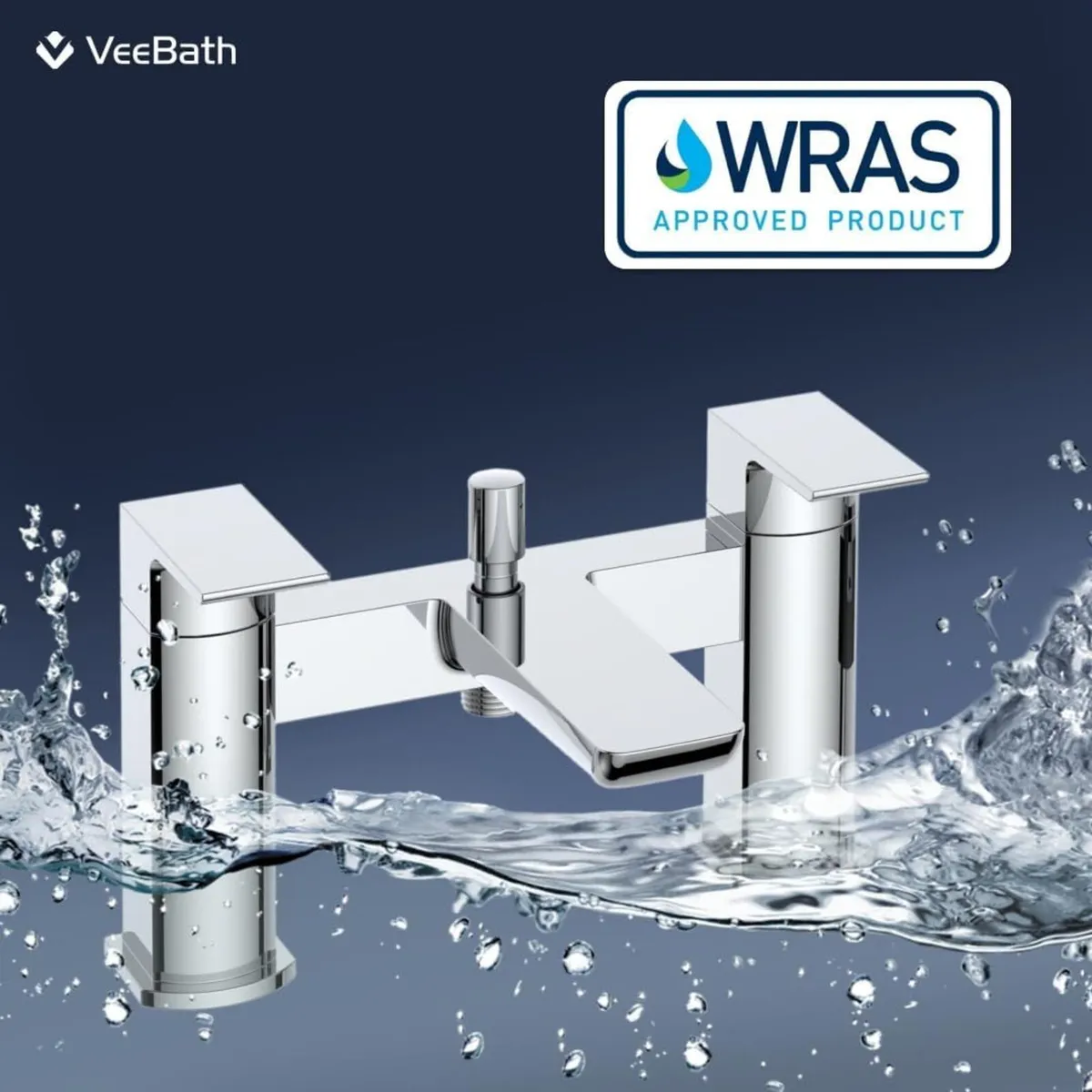 Soft Square Bath Shower Mixer Chrome Finish - Image 4