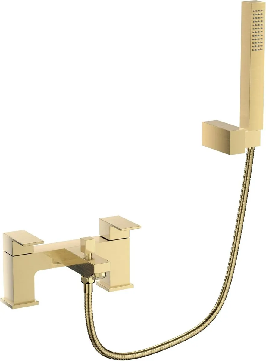 Mist Bath Shower Mixer Brushed Brass Finish - Image 1