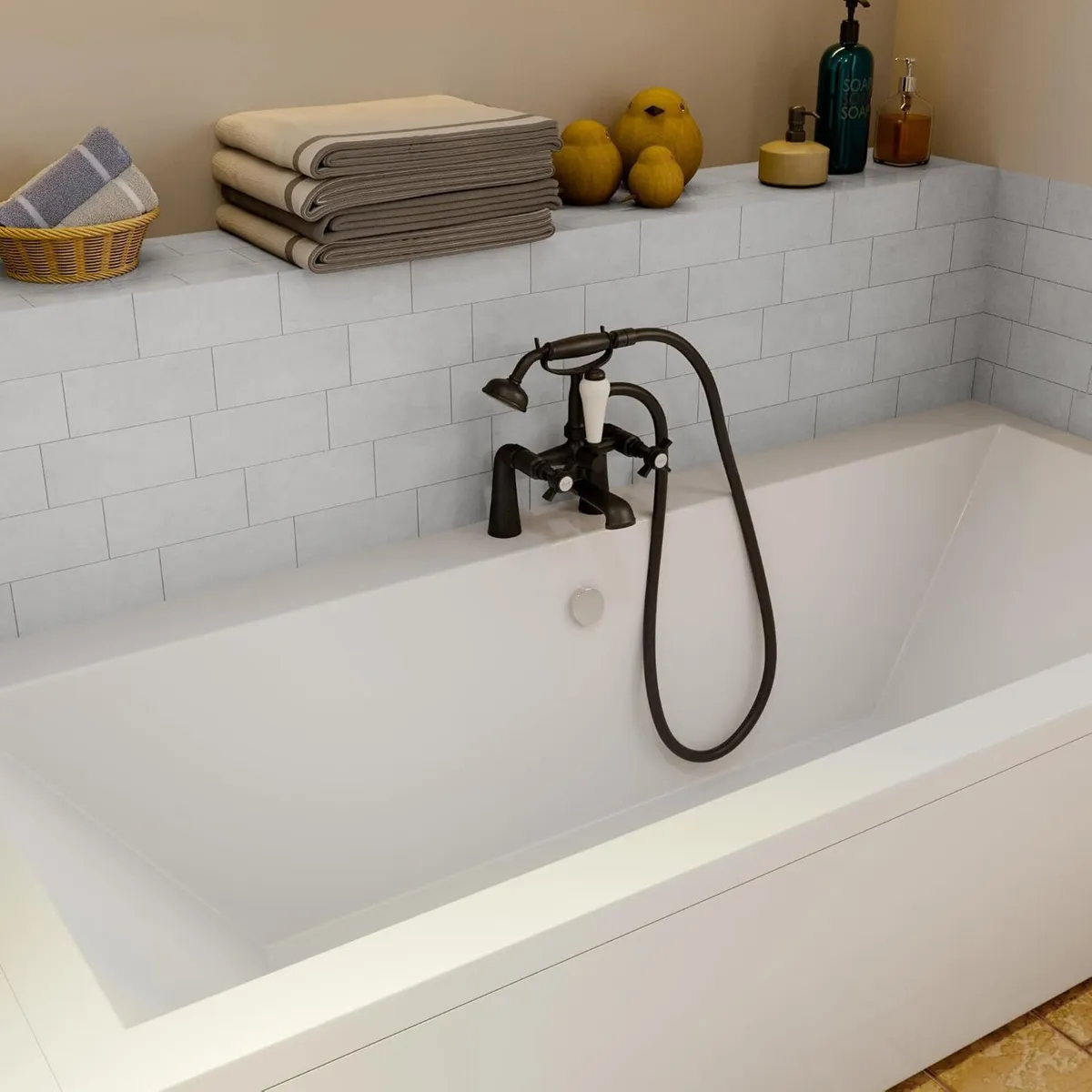 Ripple Traditional Telephone Bath Shower Mixer Tap - Image 2