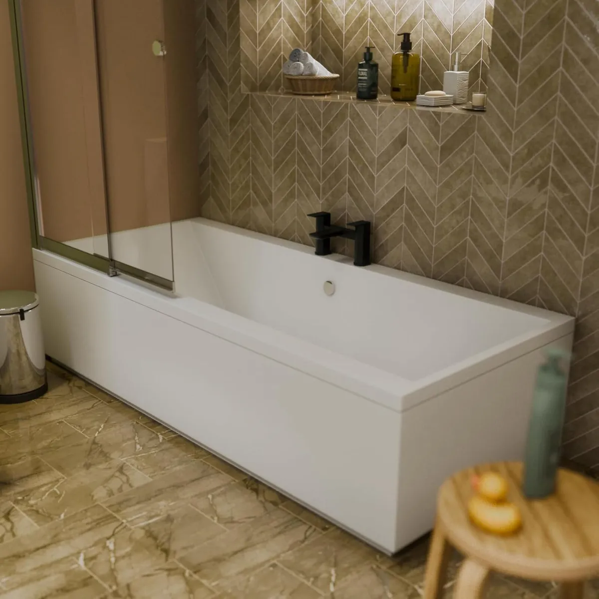 Soft Square Bath Shower Mixer Matt Finish - Image 2