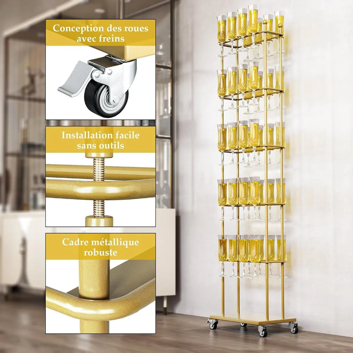 Champagne Drinks Tower Removable 5 Tier 40 - Image 4