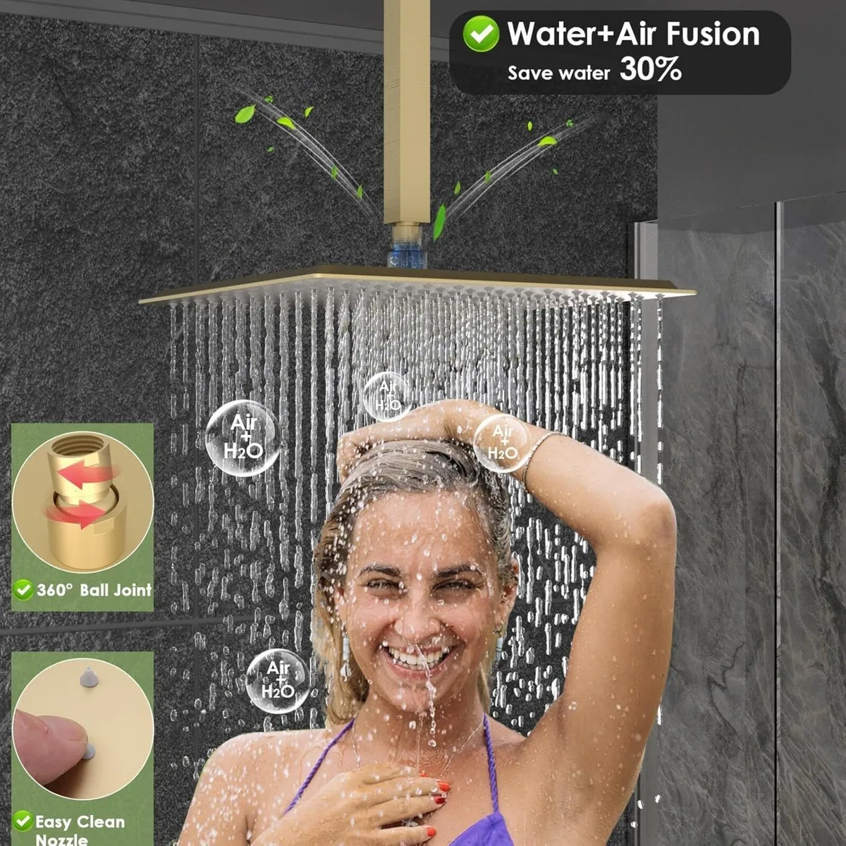 Dual Shower Head System with Body Spray Jets - Image 3