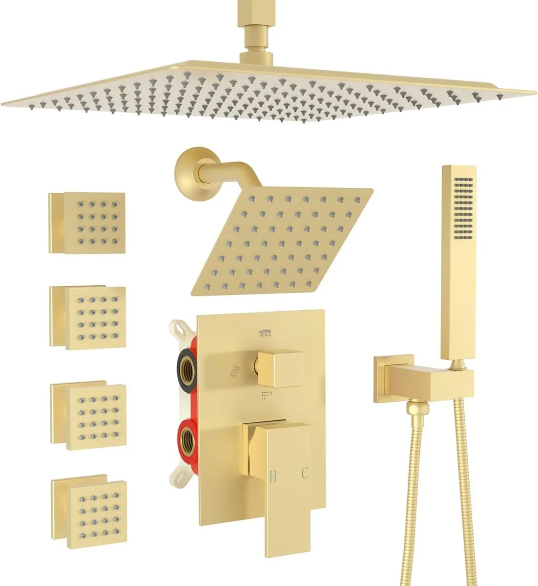 Dual Shower Head System with Body Spray Jets - Image 1