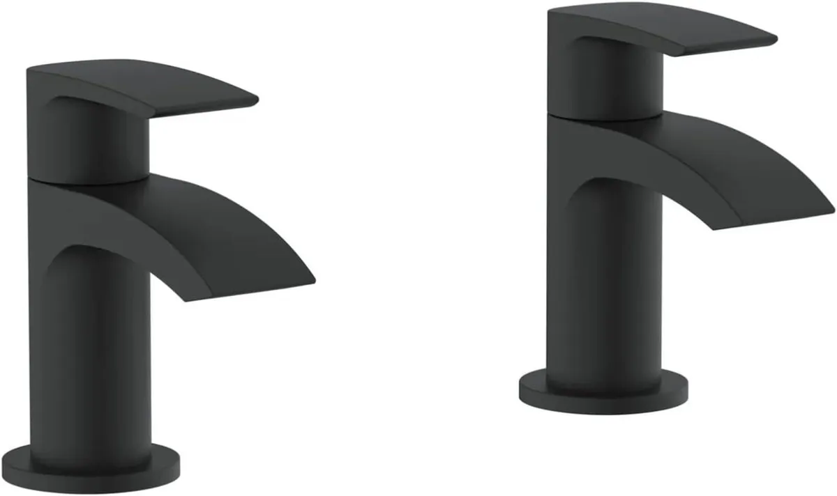 Belantia Matt Bath Taps Pair of Finish Hot - Image 2