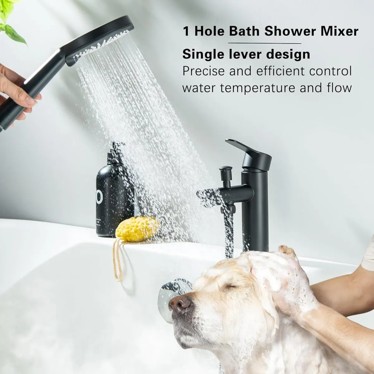 Mixer Tap with Shower Single Lever Tub Taps - Image 3