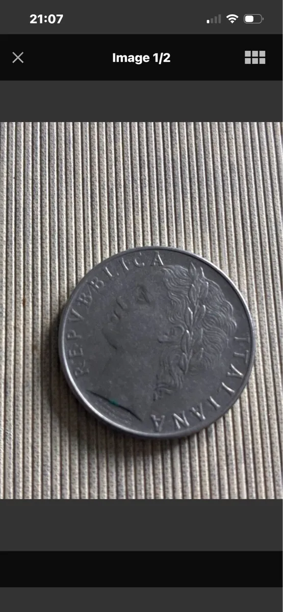 Very Rare 1958 Italian 100 Lira Coin - Image 1