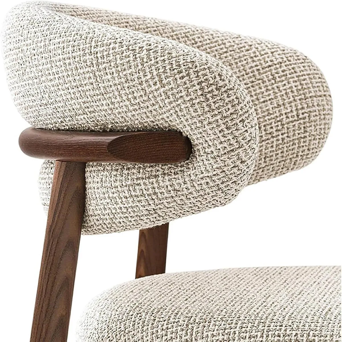 Modern Dining Chairs Linen Upholstered Kitchen - Image 4