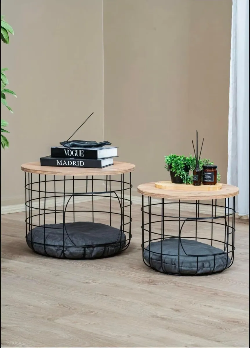 Coffee Table with Cat House Modern 2-In-1 Side - Image 3