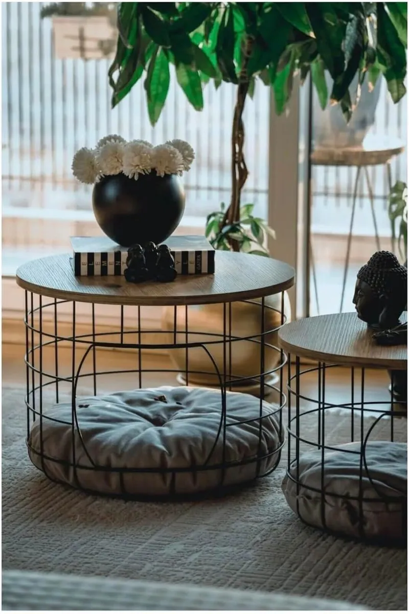 Coffee Table with Cat House Modern 2-In-1 Side - Image 2