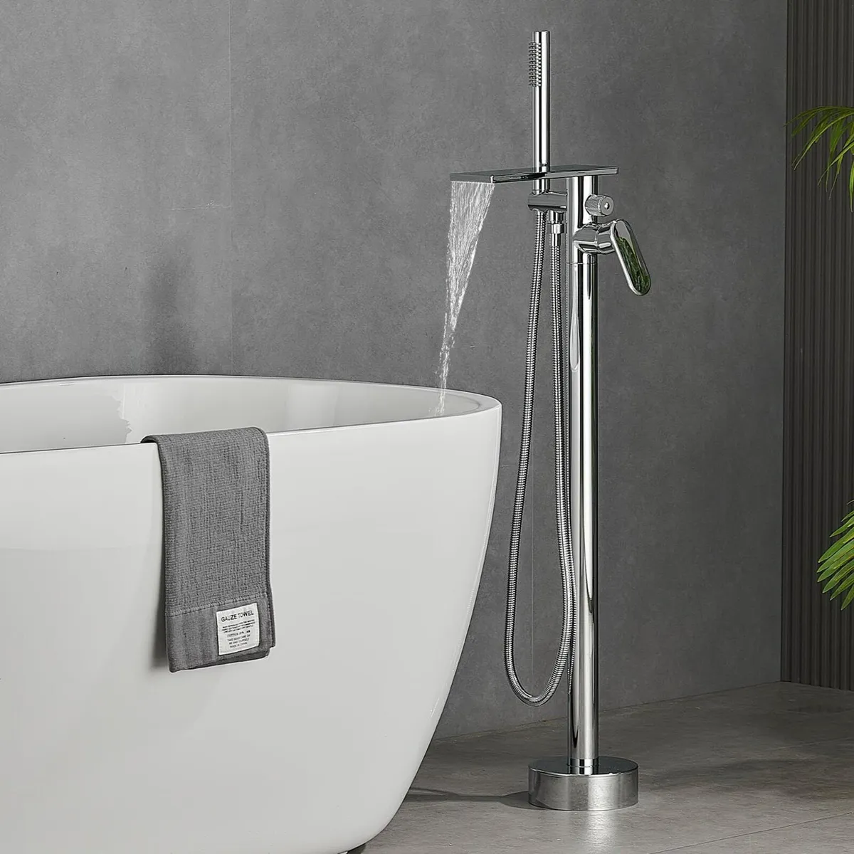 Free Standing Tub Taps Floor Mount Freestanding - Image 2