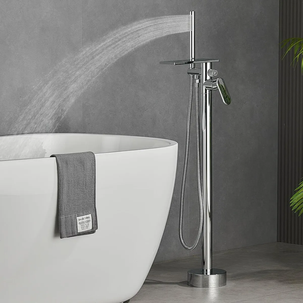 Free Standing Tub Taps Floor Mount Freestanding - Image 4