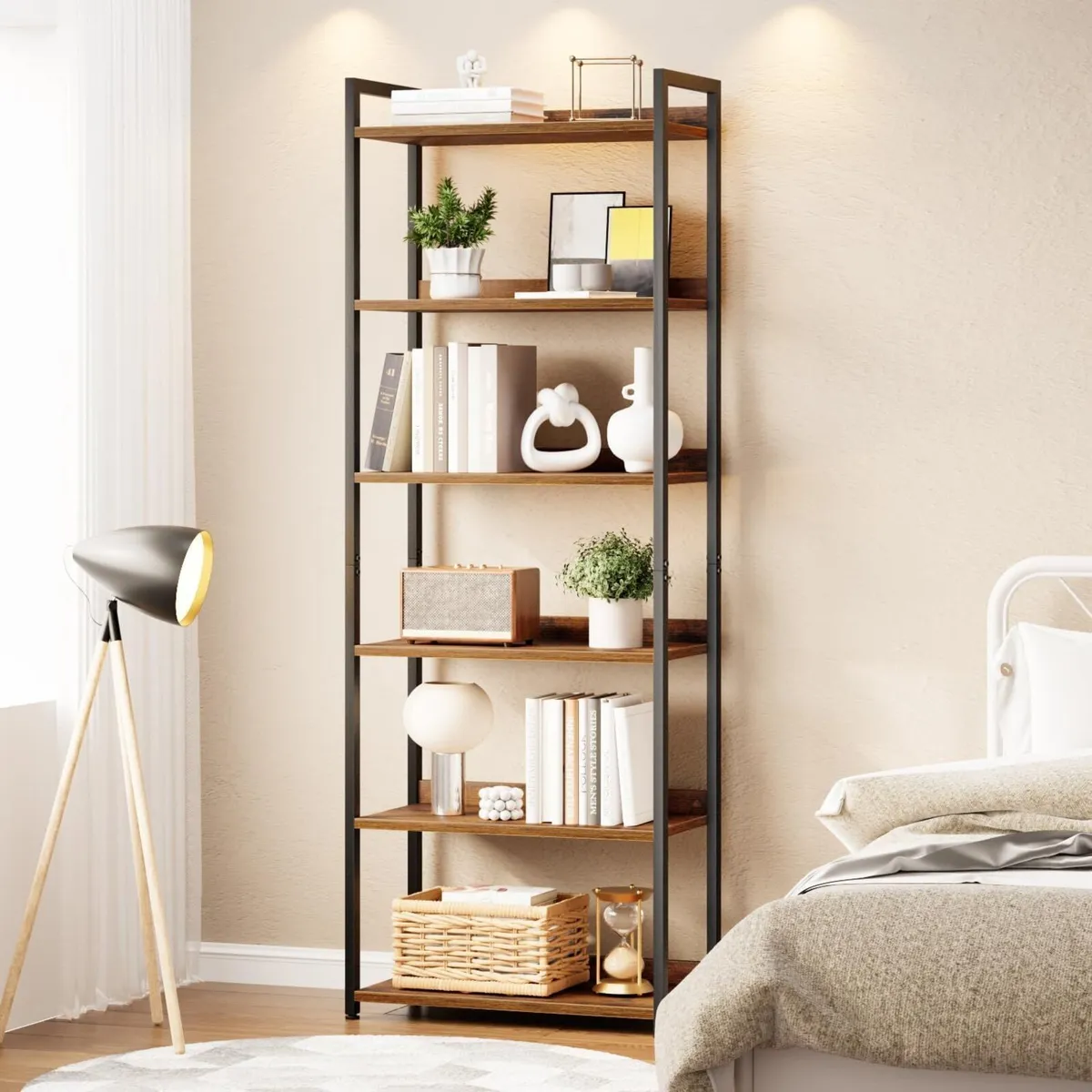 6 Tier Bookshelf Open-Shelf Bookcase - Image 2