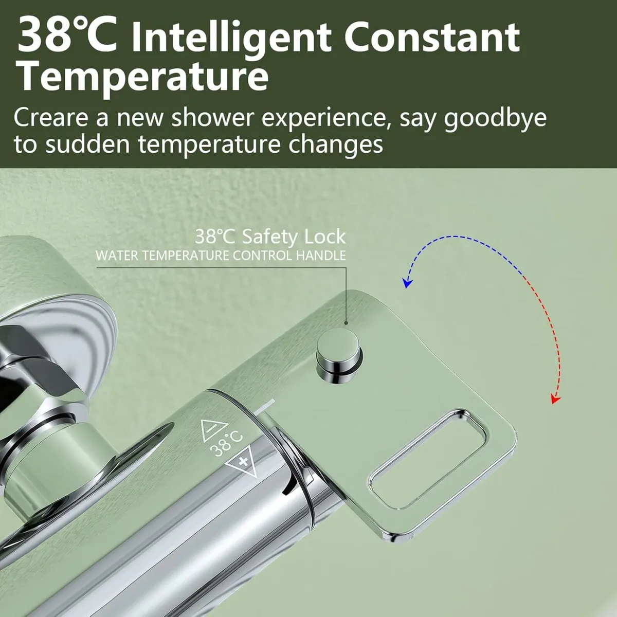 Thermostatic Shower System Stainless Steel 12" - Image 2