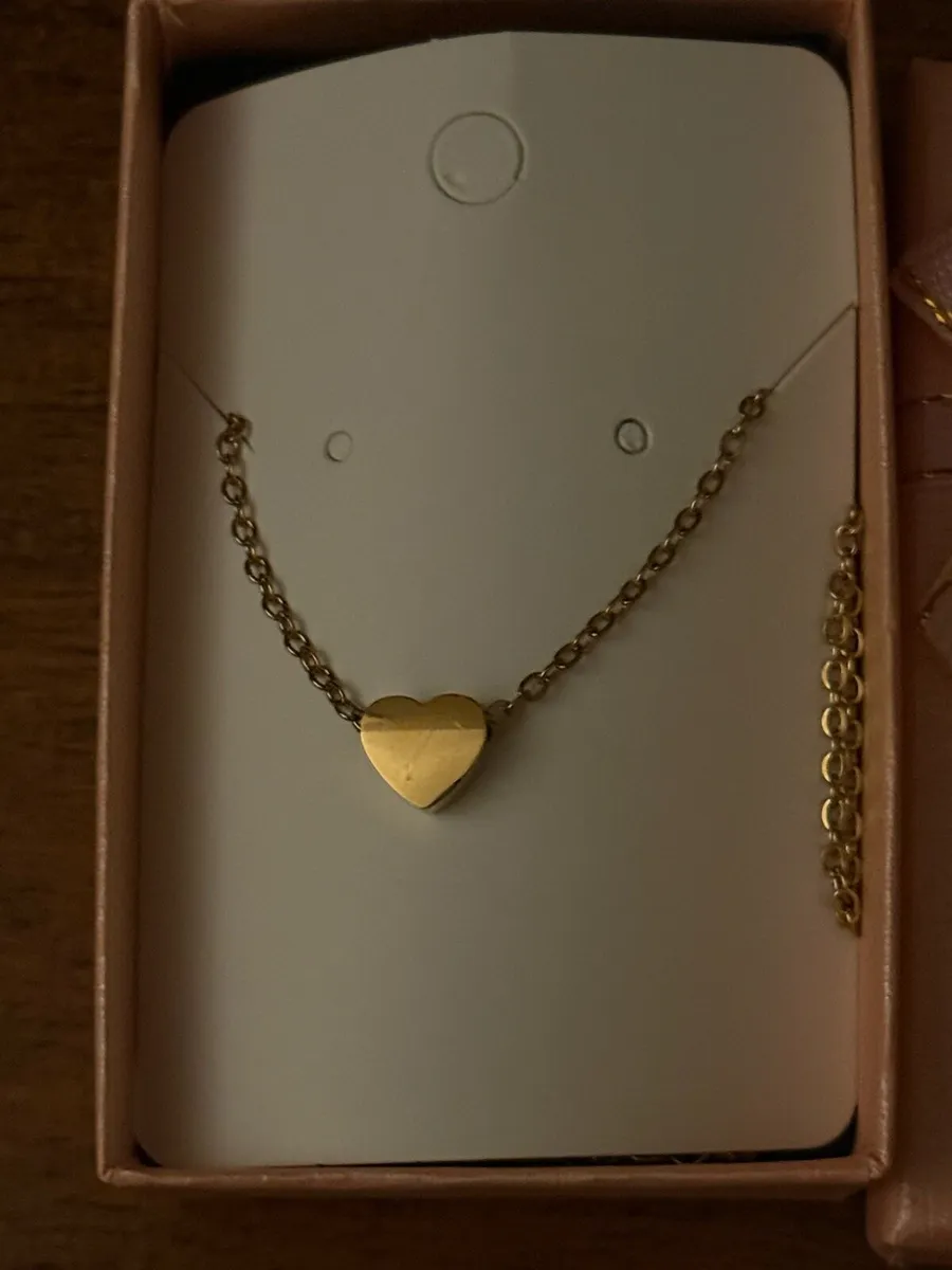 Gold Stainless steel Heart Necklace - Image 2