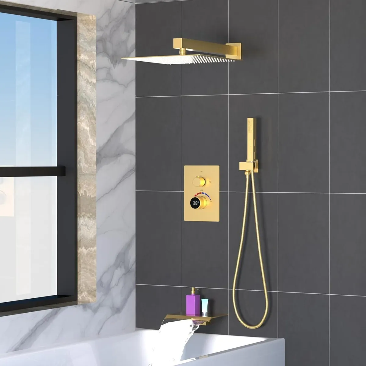 Shower Faucet Set with Hydro Power Temperature - Image 2