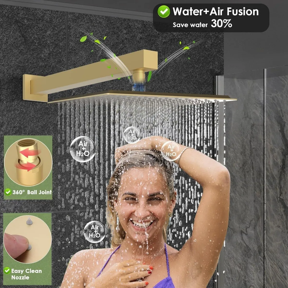 Shower Faucet Set with Hydro Power Temperature - Image 3