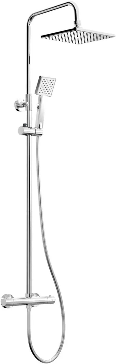 Thermostatic Shower Mixer Set Stainless Steel - Image 1