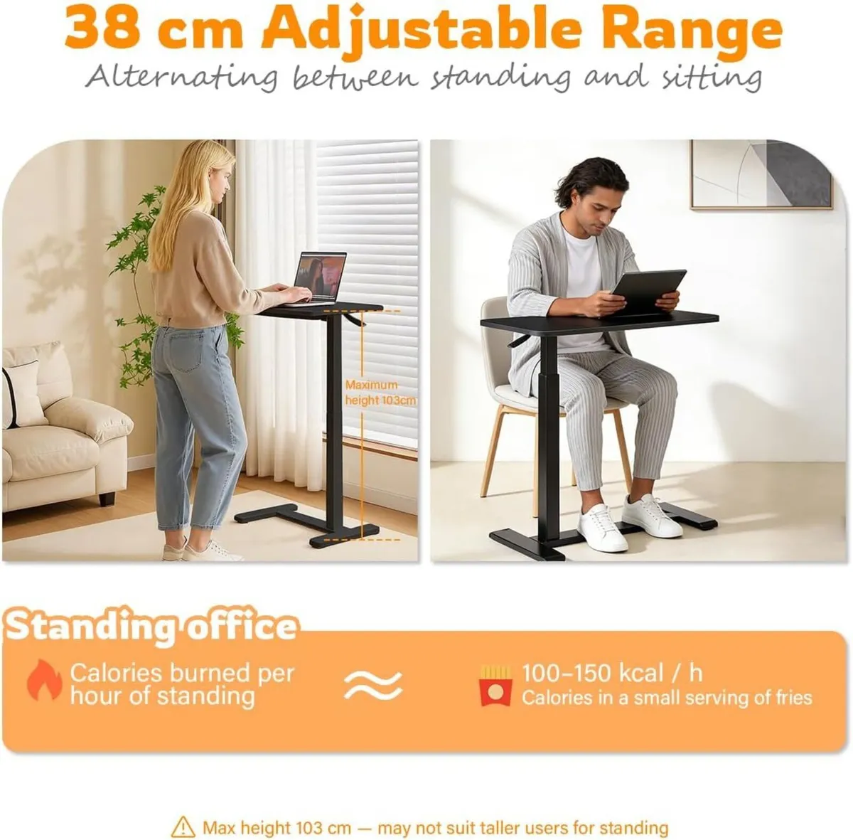 Overbed Table with Wheels Hospital Bed Pneumatic - Image 3