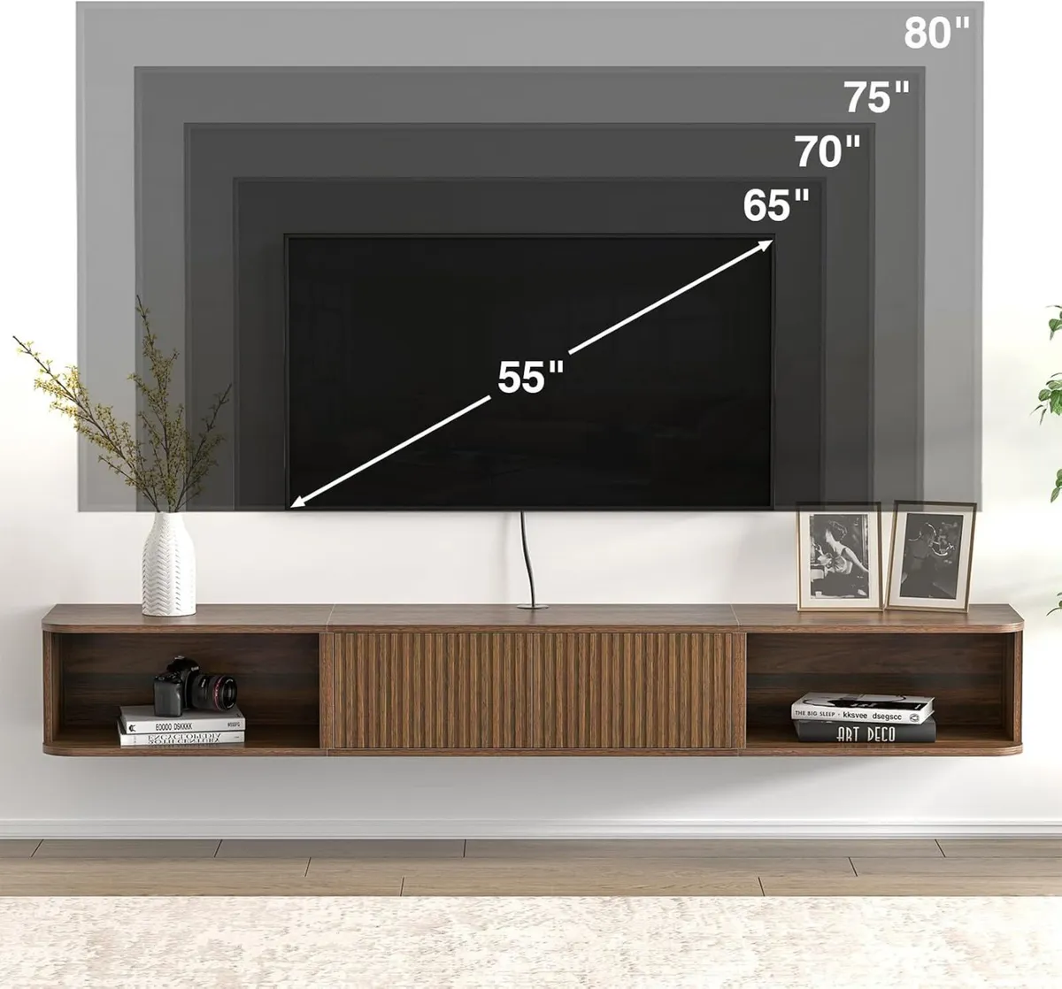 Floating TV Stand Cabinet Unit Long Media - Image 3
