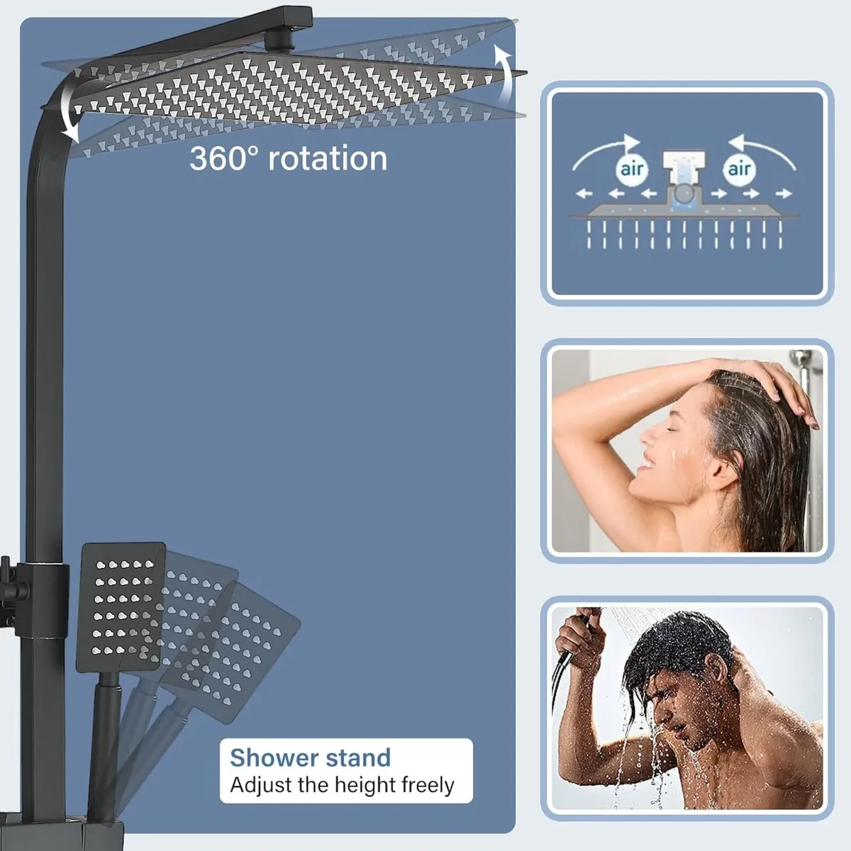 Bathroom Thermostatic Shower Mixer Set and - Image 4