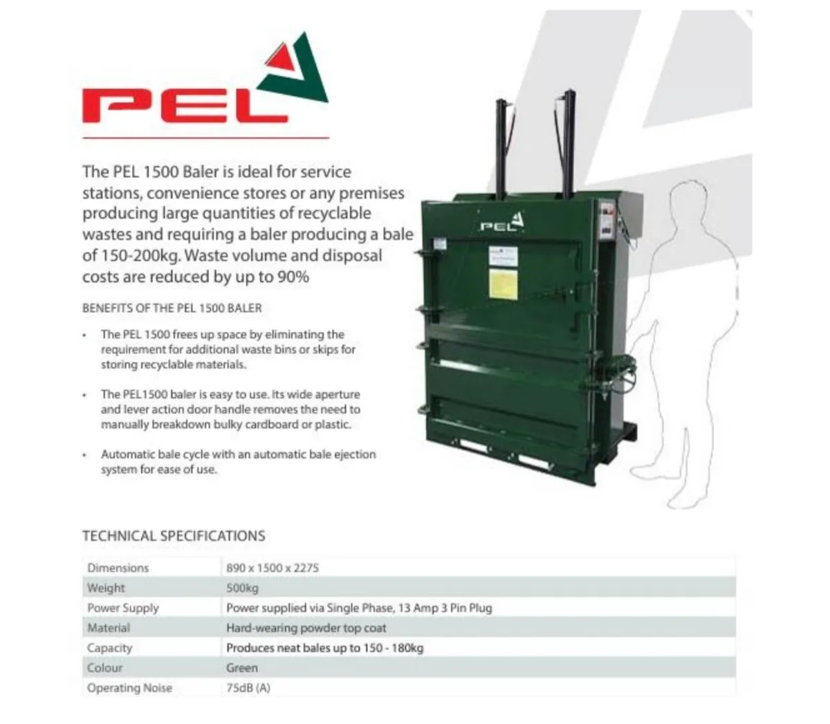 Cardboard baler compactor 150kg - Image 2