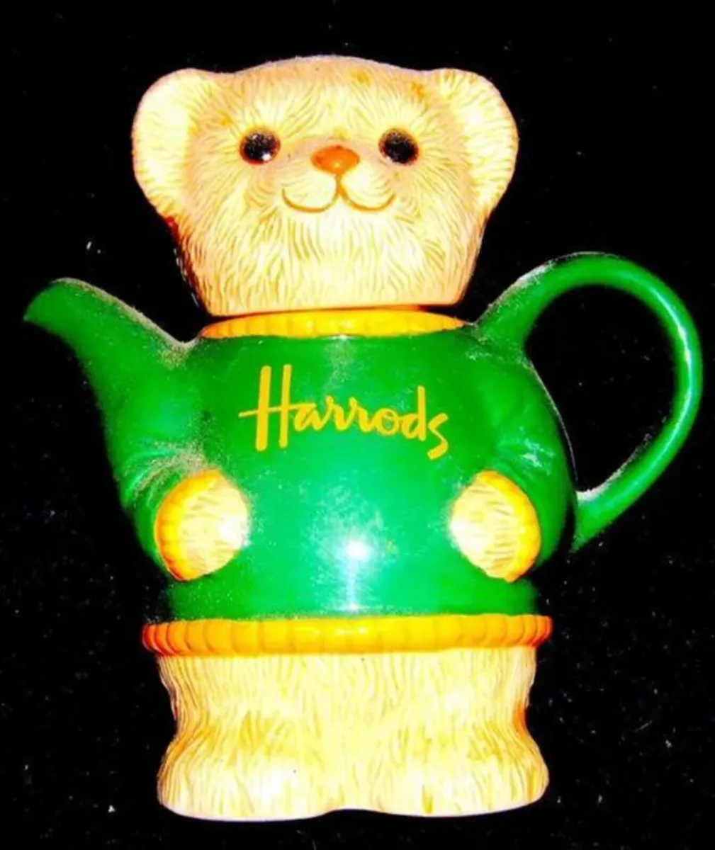 Vintage Harrods Ceramic Teddy Bear Teapot - Image 1