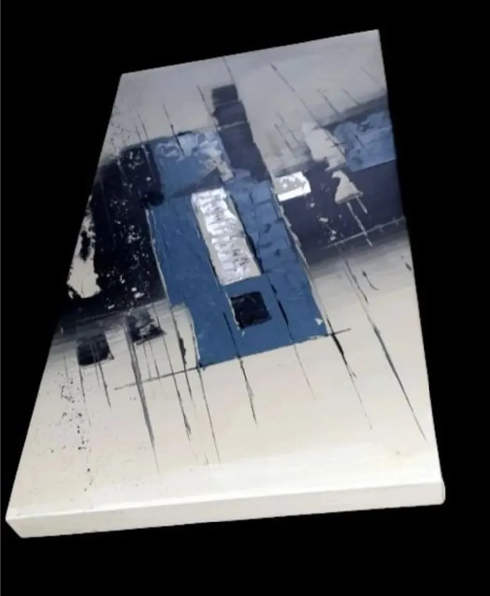 Ex-Harrods Modern Abstract Canvas Painting - Image 2