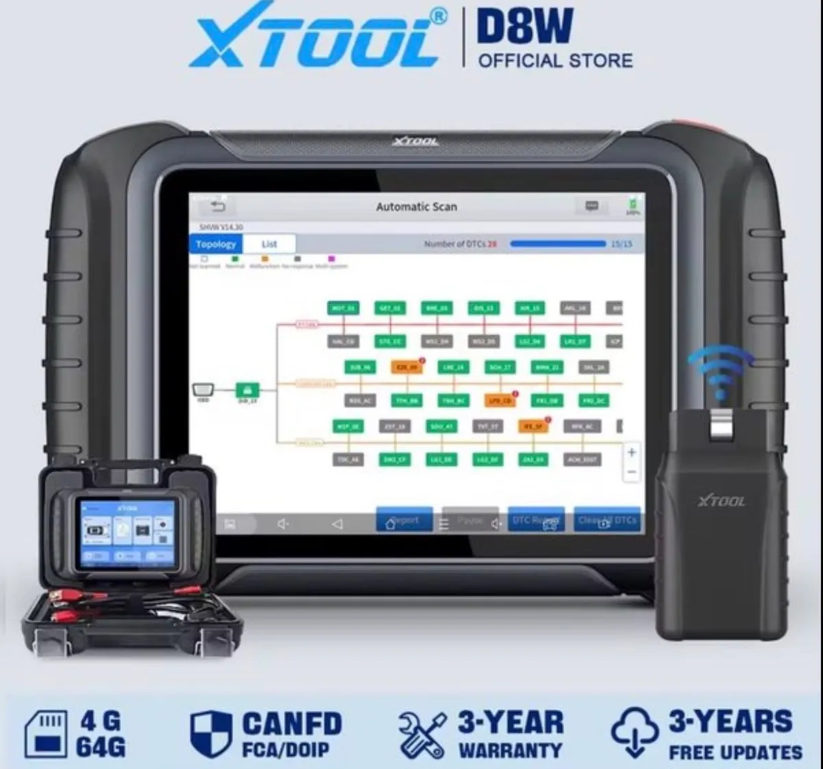 XTOOL D8W Bluetooth Car Diagnostics Tool - Image 3