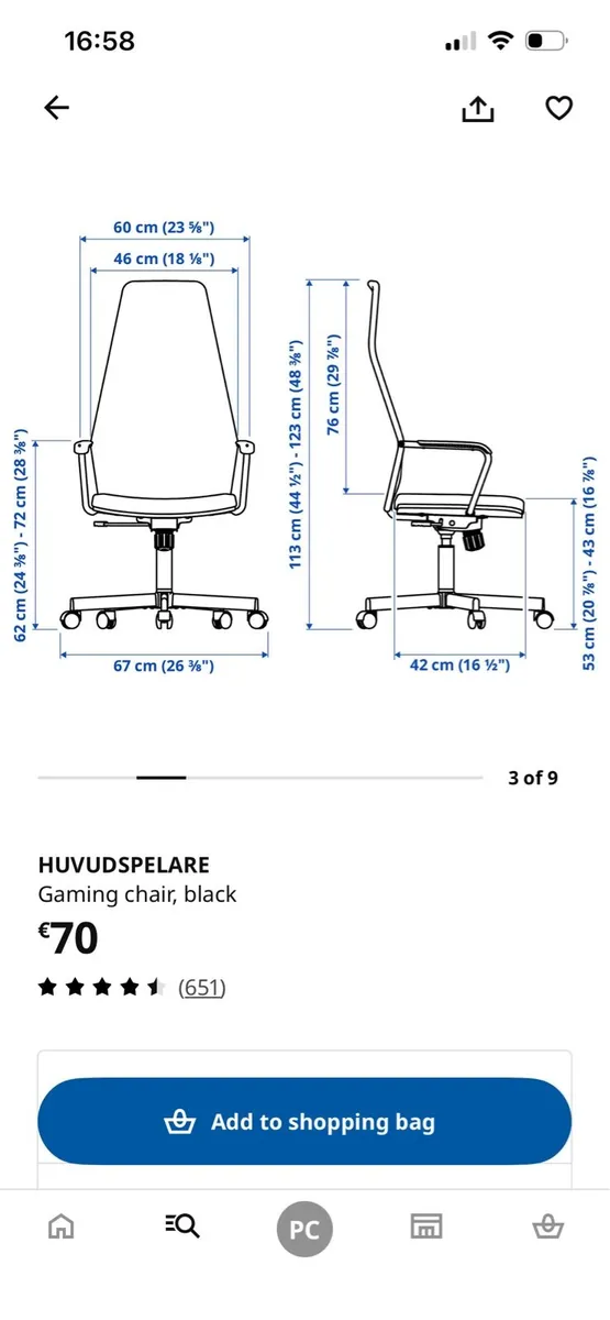 IKEA Gaming Chair (HUVUDSPELARE) - Image 4