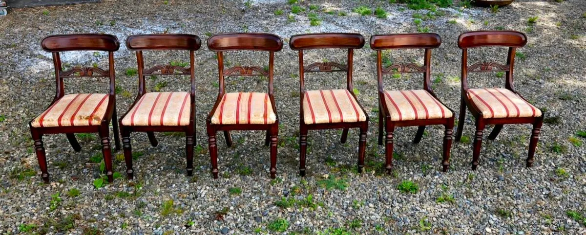 6  mahogany chairs  in good condition - Image 3