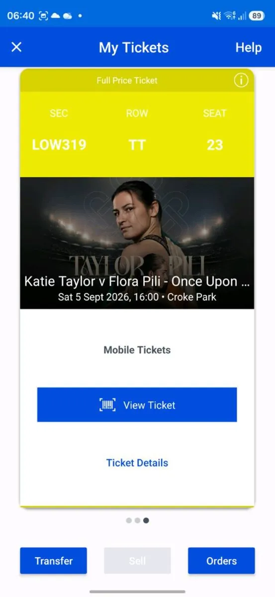 3x Katie Taylor V Flora Pili tickets - Image 2